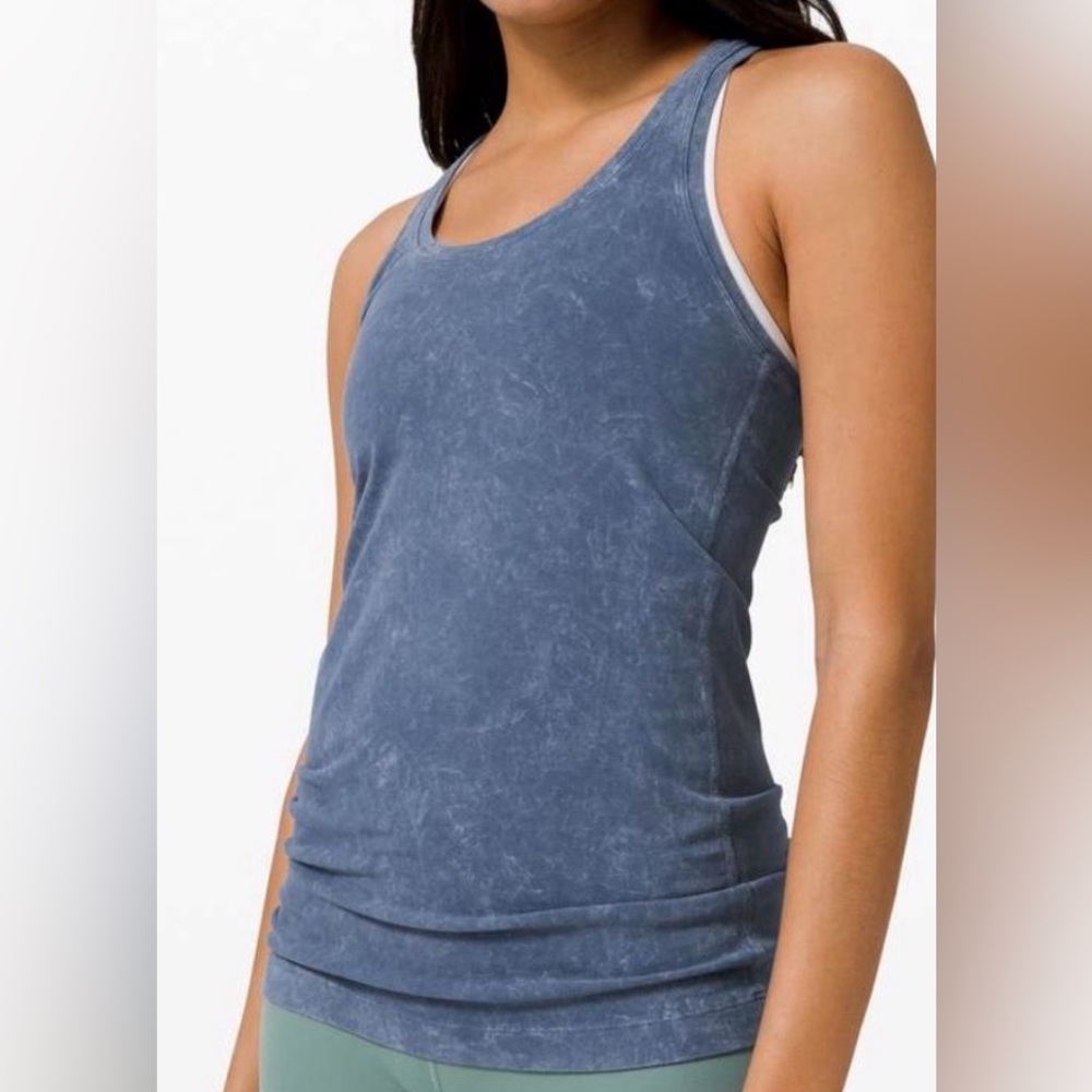 Lululemon Cool Racerback II *Dye Washed Ink Blue Size 0
